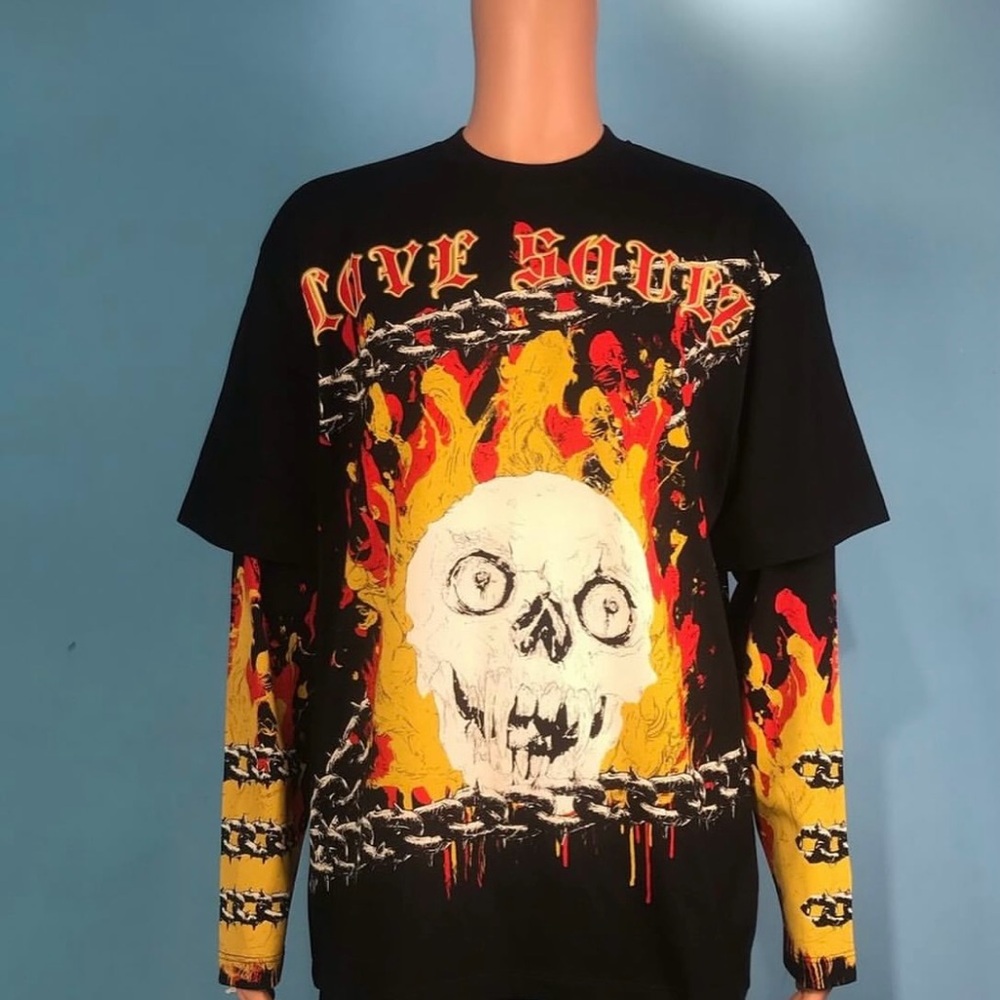 Black and Yellow Long Sleeve Rock Tees